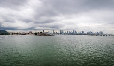 Panoramik eski ve yeni Panama City - Panama
