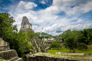 Maya tapınak ben (Gran Jaguar), Tikal ulusal Park-Guatemala