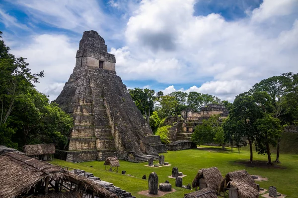 Храм Гран Ягуар Национальном Парке Тикаль Гватемала — стоковое фото