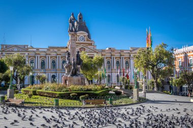 Plaza Murillo and Bolivian Palace of Government - La Paz, Bolivi clipart