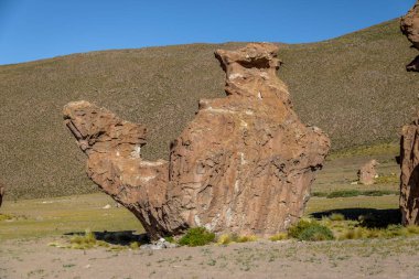 Bolivean altiplano - Bölüm: Potosi, Bolivia Italia Perdida deve kaya oluşumu