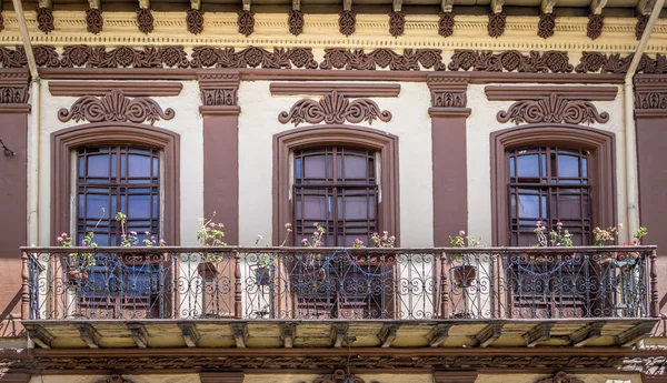 Colonial Balconies Cuenca Ecuador — Stock Photo, Image