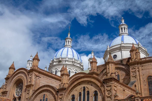 Blaue Kuppel Der Kathedrale Inmaculada Concepcion Cuenca Ecuador — Stockfoto