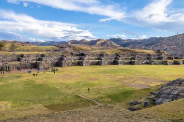 Saqsaywaman veya Sacsayhuaman Inca Harabeleri - Cusco, Peru