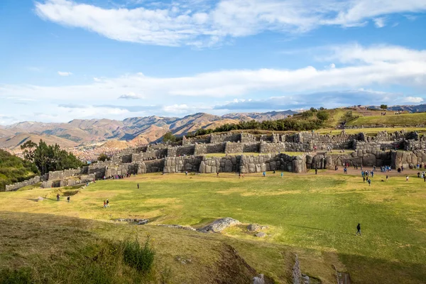 Saqsaywaman Veya Sacsayhuaman Inca Harabeleri Cusco Peru — Stok fotoğraf