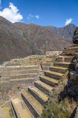 Ollantaytambo Inca Harabeleri ve terasların - Ollantaytambo, kutsal vadi, Peru