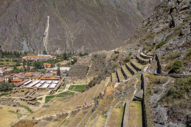 Ollantaytambo Inca Harabeleri ve terasların - Ollantaytambo, kutsal vadi, Peru