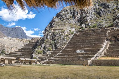 Ollantaytambo Inca Harabeleri ve terasların - Ollantaytambo, kutsal vadi, Peru