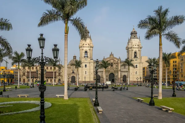 Catedral Basílica Lima Plaza Mayor Lima Peru — Fotografia de Stock