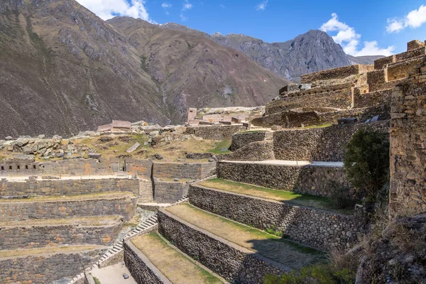 Ollantaytambo Inca Harabeleri ve terasların - Ollantaytambo, kutsal vadi, Peru