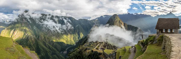 Panoramic View Machu Picchu Inca Ruins Sacred Valley Peru — Stock Photo, Image