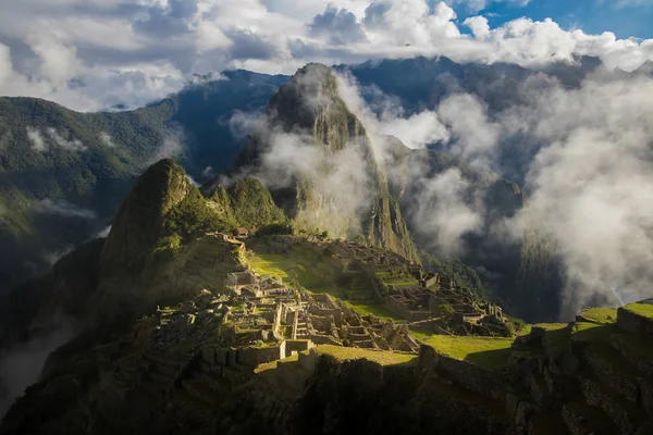Foggy Ruin Machu Picchu Peru — Stock Photo, Image