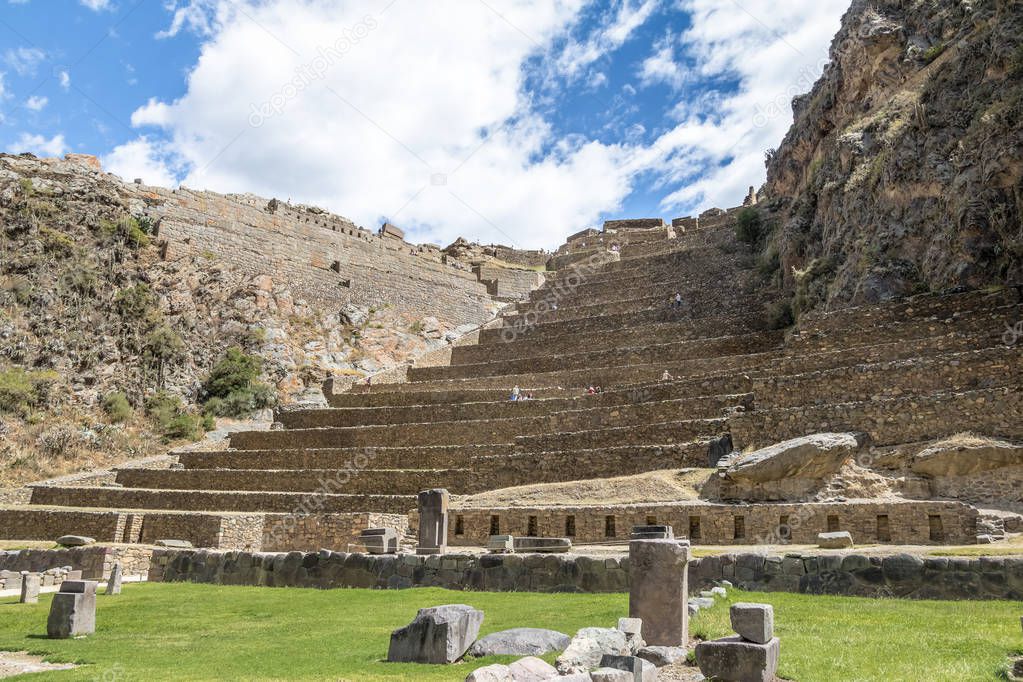 Ollantaytambo Inca ruins and Terraces - Ollantaytambo, Sacred Valley, Peru