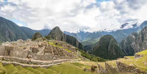 Panoramic View Machu Picchu Inca Ruins Sacred Valley Peru — Stock Photo, Image