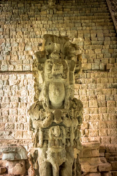 Hieroglyphen Treppe Bei Maya Ruinen Kopische Archäologische Stätte — Stockfoto