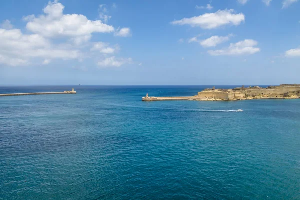 Grand Harbour Och Ricasoli Fort Kalkara Valletta Malta — Stockfoto