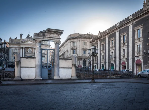 Romeinse Amfitheater Catania Sicilië Italië — Stockfoto