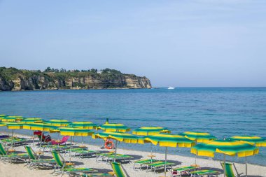 Görünüm Tropea Beach - Tropea, Calabria, İtalya