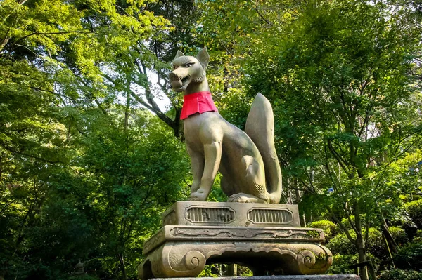 Fox Statue Fushimi Inari Shrine Kyoto Japan — Stock Photo, Image