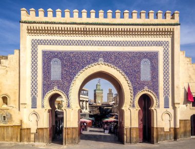Bab Bou Jeloud kapı (mavi kapısı) - Fez, Fas