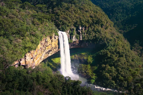 Luftaufnahme Des Wasserfalls Von Caracol Canela Rio Grande Sul Brasilien — Stockfoto