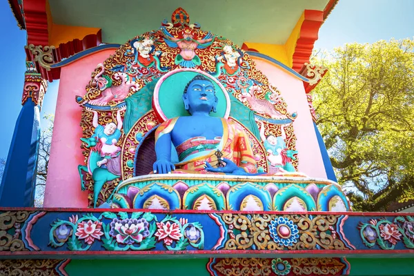 Akshobhya Buddha Statue Chagdud Gonpa Khadro Ling Buddhist Temple Tres — Stock Photo, Image