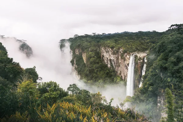 Itaimbezinho Canyon şelale sis, Aparados da Serra Milli Parkı - Cambara ile do Sul, Rio Grande yapmak Sul, Brezilya