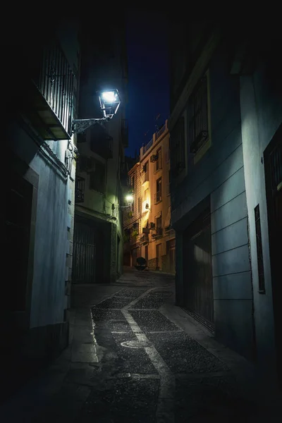 Gatan Jaen på natten-Jaen, Andalusien, Spanien — Stockfoto