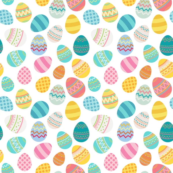 Vector huevo de Pascua patrón sin costura de color brillante — Vector de stock