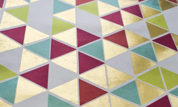 Πολύχρωμο γεωμετρικό φόντο μοτίβο. Τριγωνικός σχεδιασμός εκτύπωσης. — Φωτογραφία Αρχείου