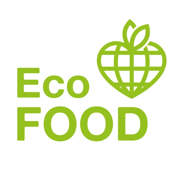 Çevresel gıda logosu — Stok Vektör