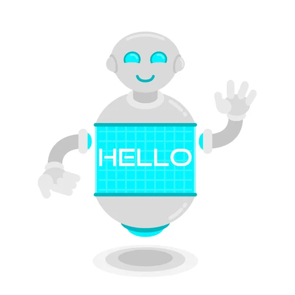 Le futur robot dit bonjour — Image vectorielle
