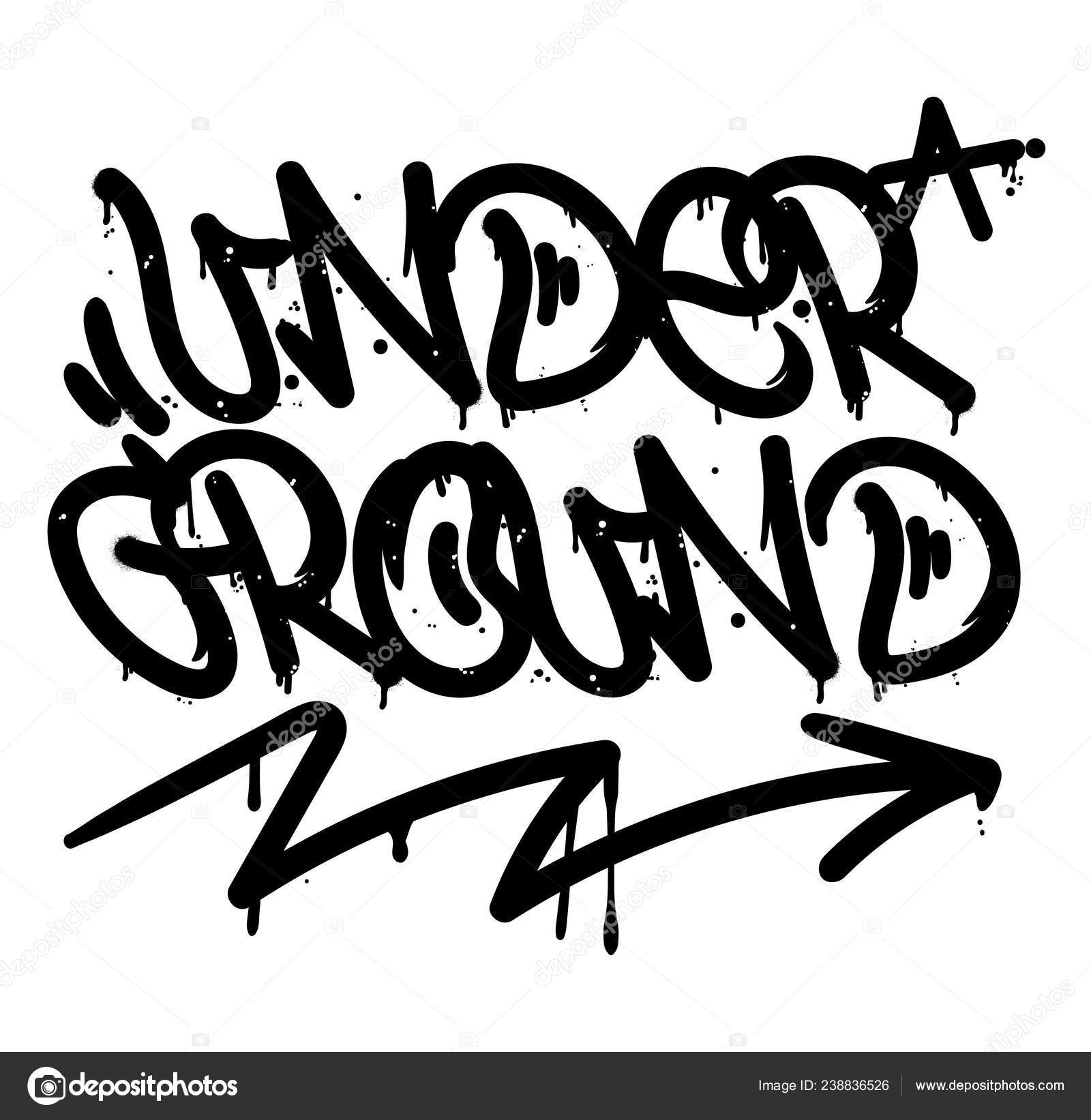 aantrekken bereiken methodologie Under Ground graffiti tag Stock Vector Image by ©Dovbush94 #238836526