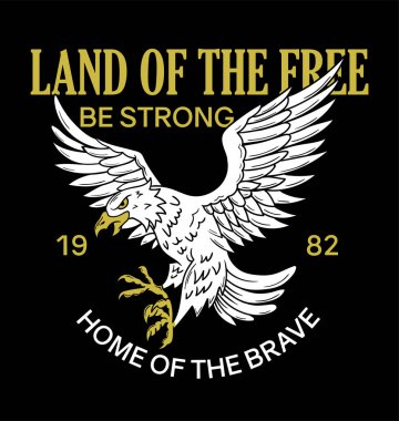 Trendy ifadeler yazdırma ile vahşi kartal 