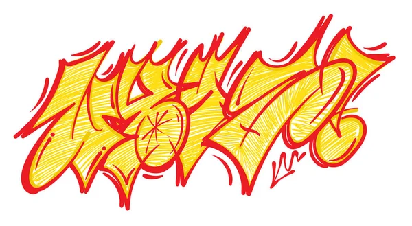 Alphabet lettrage graffiti — Image vectorielle