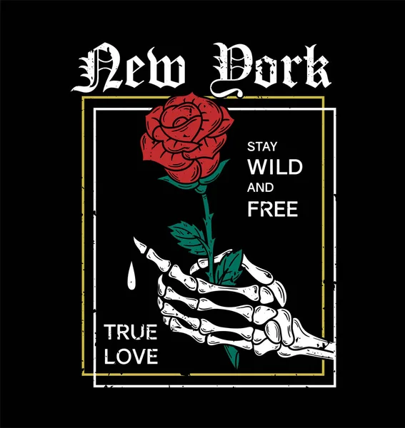 New York gül trendy yazdırma 