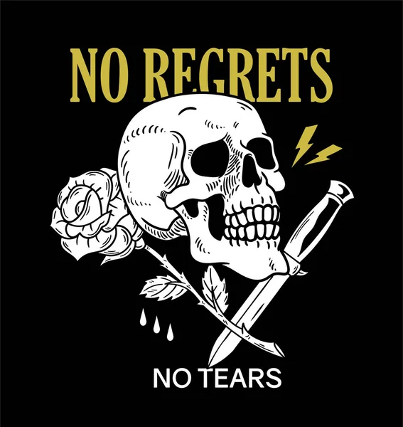 Kafatası gül bıçak ifade yazdırma 