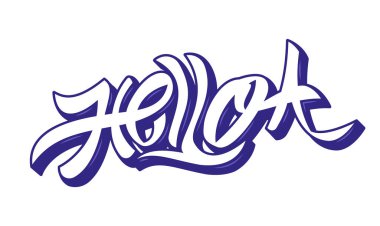 Grafiti yazı Merhaba 