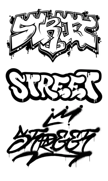 Street graffiti set — Stock Vector