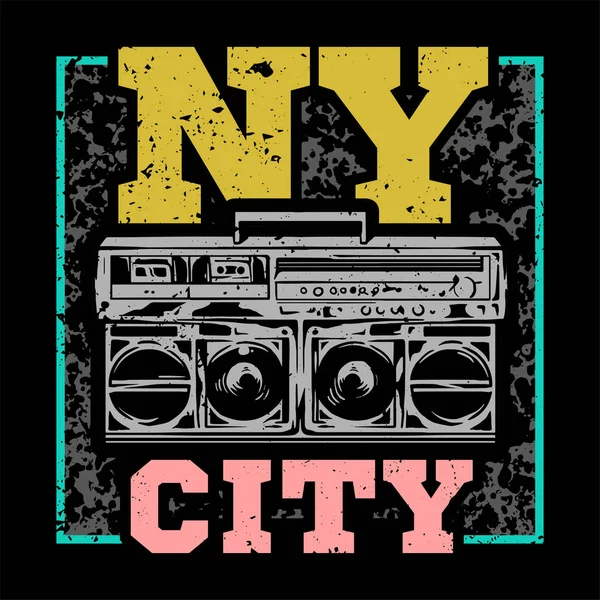 NY City Rap Cover Print — Stockový vektor
