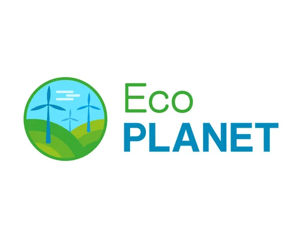 Logo eco city — Vettoriale Stock