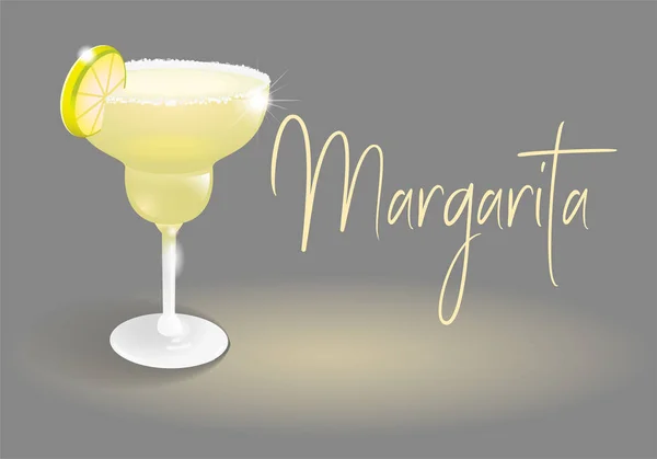 Bebida de coquetel fresco Margarita — Vetor de Stock