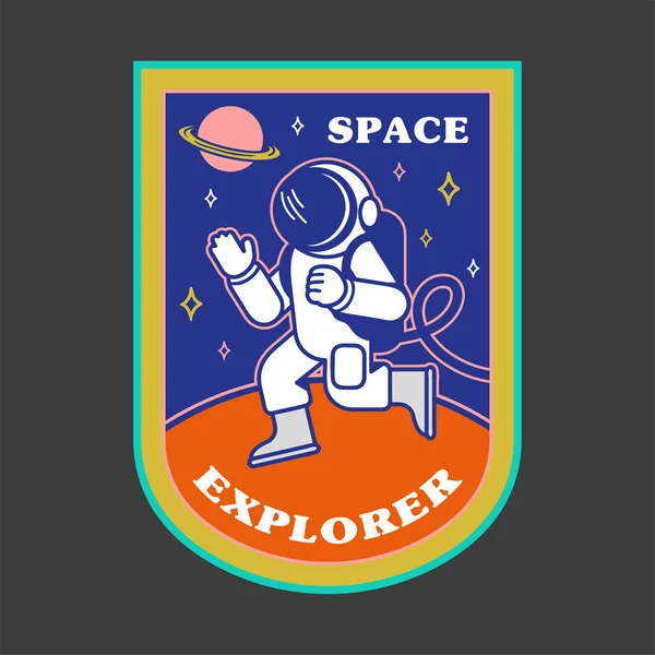 Patch avec astronaute — Image vectorielle