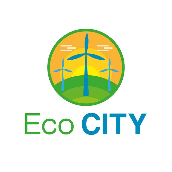 Eco stad logo — Stockvector