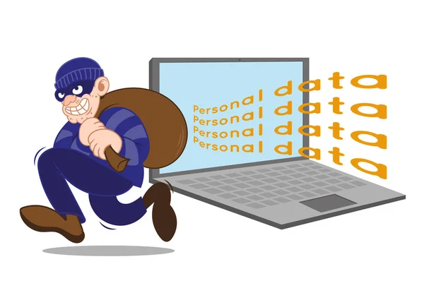 Προσωπική dane ciber κλέφτης — Διανυσματικό Αρχείο