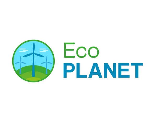 Eco planet logotyp — Stock vektor