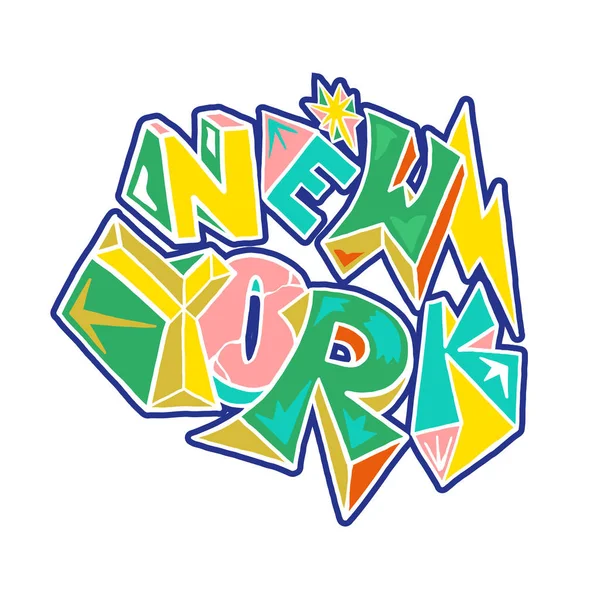 纽约街头涂鸦 — ストックベクタ