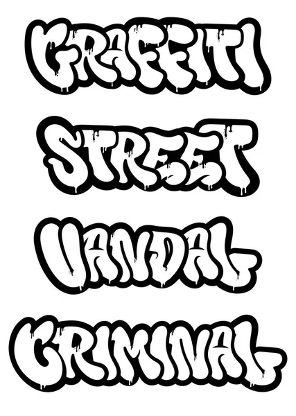 Zestaw ulicy graffiti — Wektor stockowy