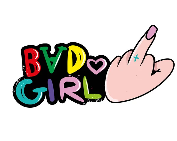 Bad girl sticker Stock Vector