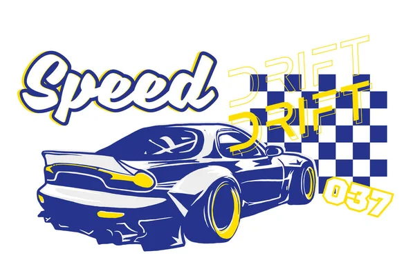 Sport car for print — Stock Vector